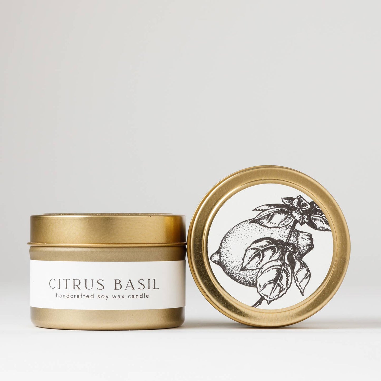 Nectar Republic - Citrus Basil : Tin Soy Candle ( spring fresh )