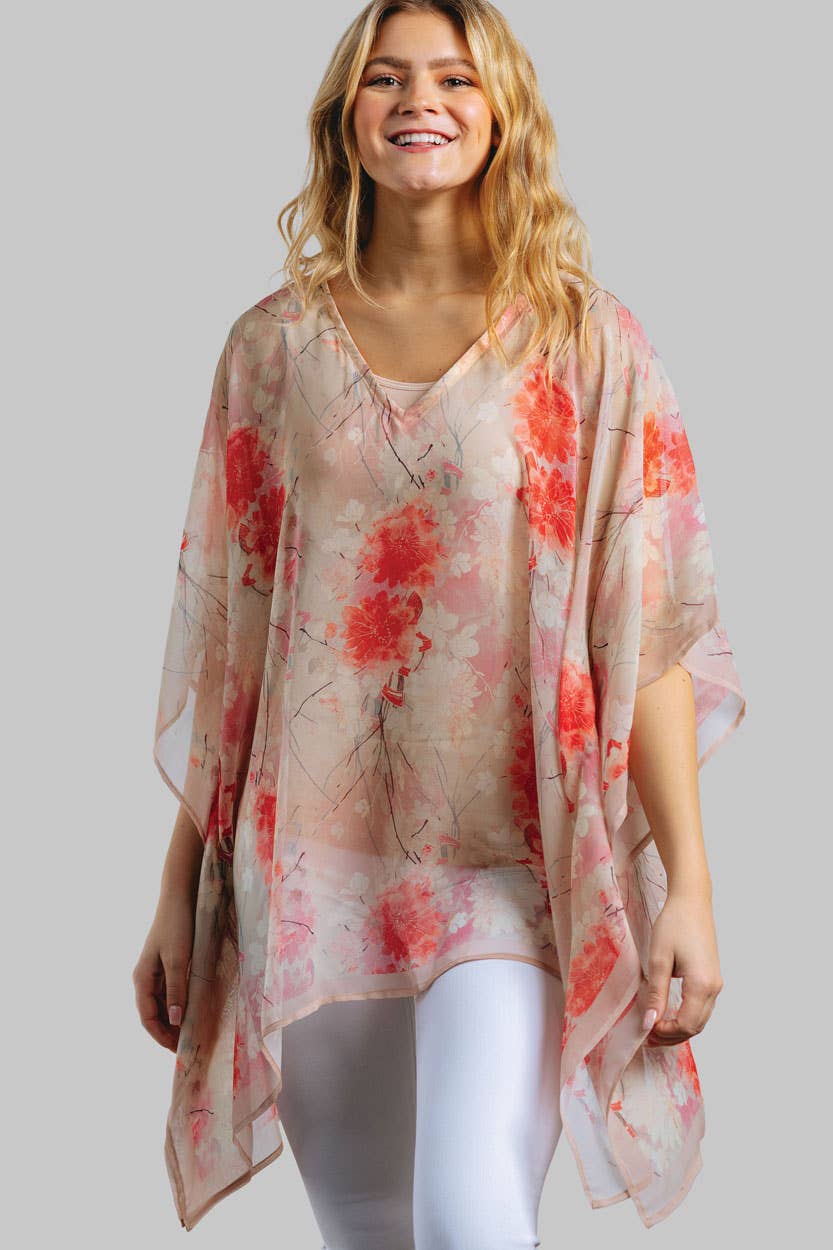 Ivory and Coral Kumari Top