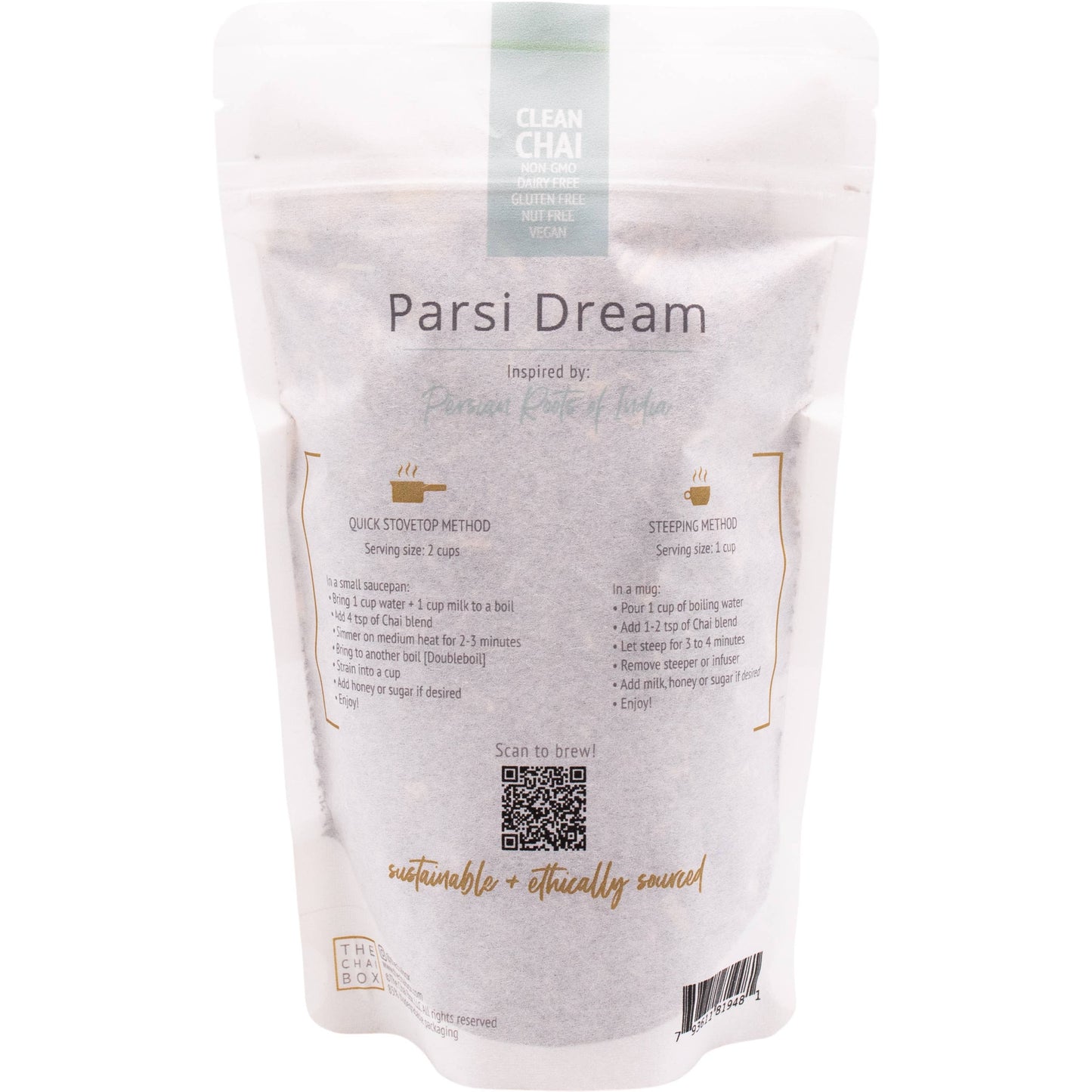 The Chai Box - Parsi Dream - Lemongrass and Mint Black Tea: 2.5oz