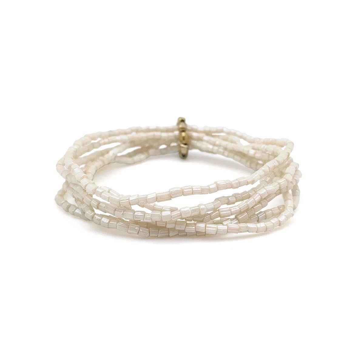 Anju Jewelry - Sachi Island Waterfalls Bracelet - White Solid Stretch
