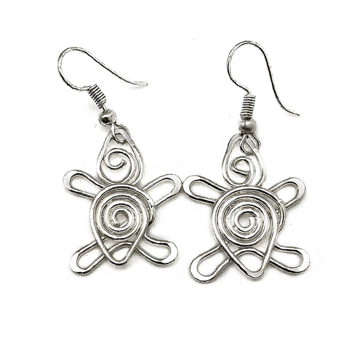 Silver Turtle Earrings