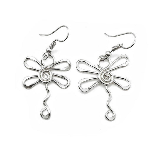 Silver Dragonfly Earrings