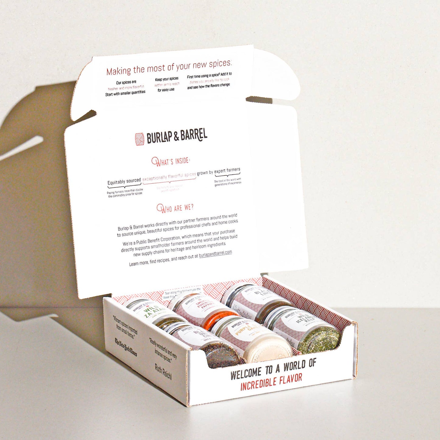 Burlap & Barrel - 12-Pack Empty Gift Box for 6 Spice Set