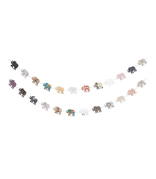 Metallic Cotton Elephant Garland - Masala My Life