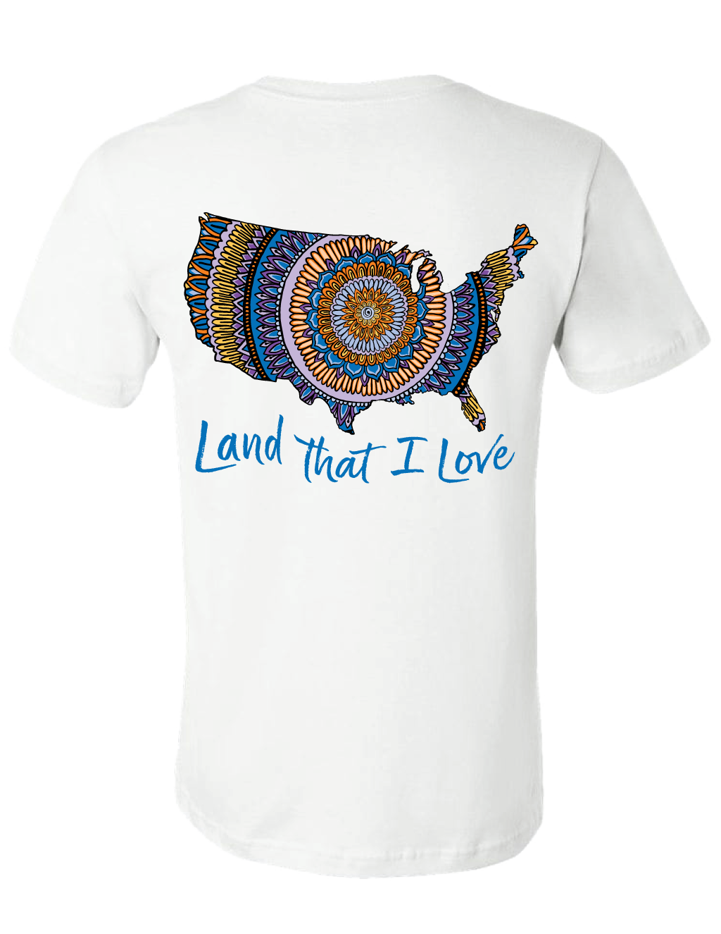Land That I Love Mandala Map Tee (White) - Masala My Life