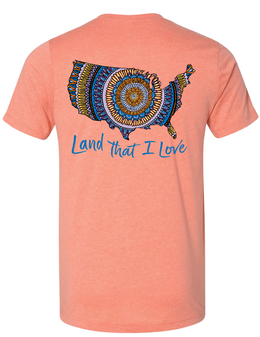 Land That I Love Mandala Map Tee (Sunset) - Masala My Life