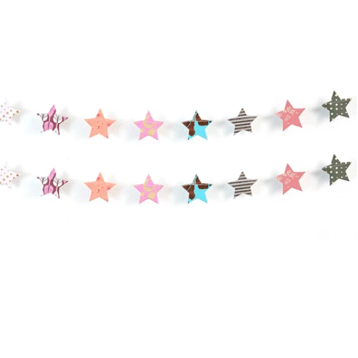 Metallic Cotton Star Garland