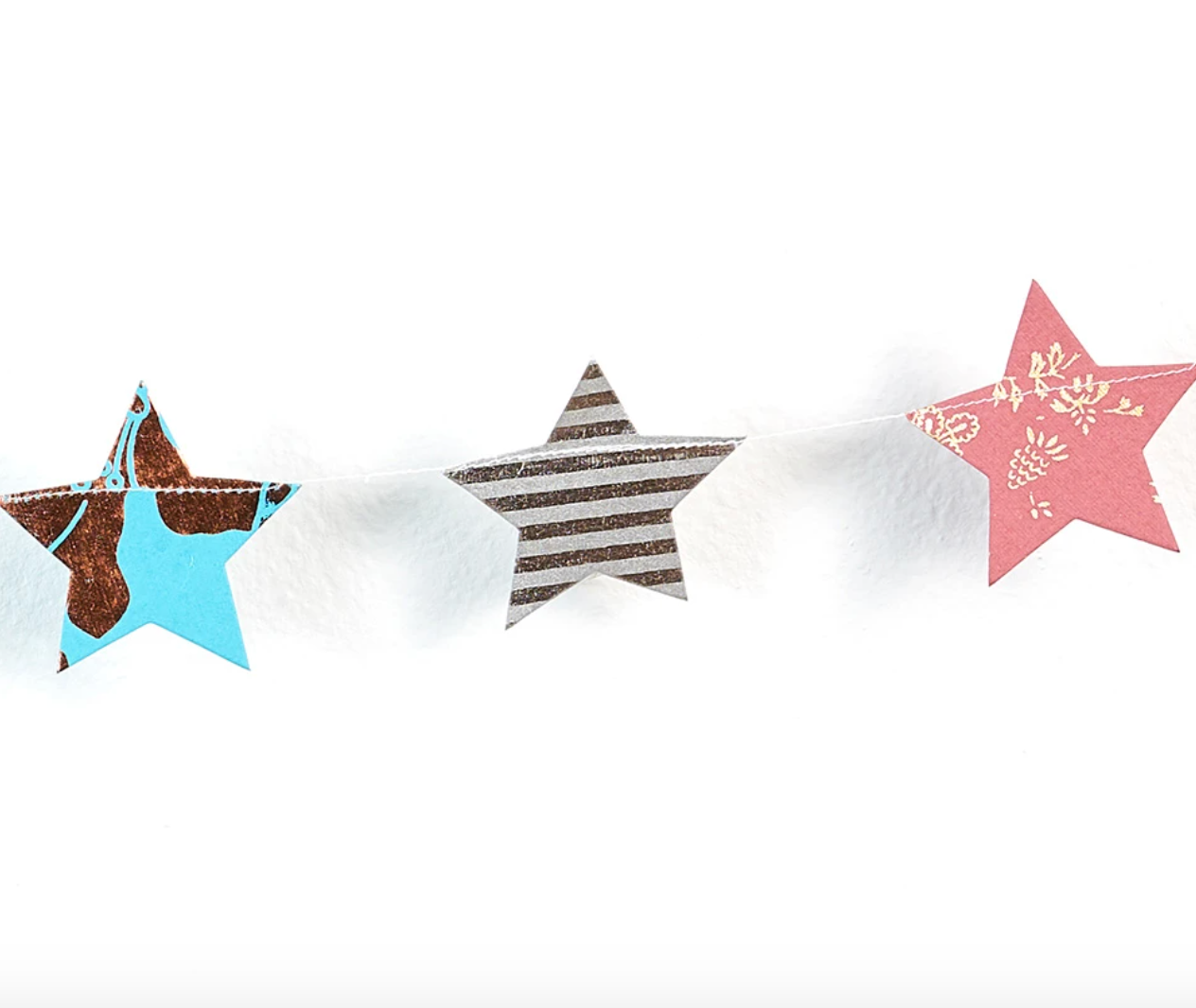Metallic Cotton Star Garland