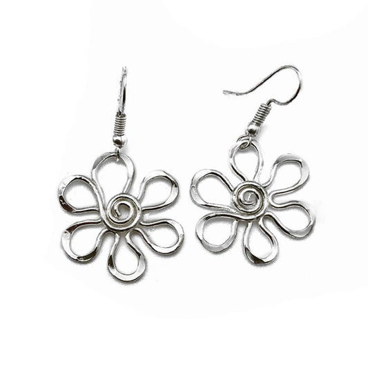 Silver Flower Earrings