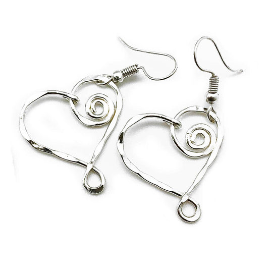 Silver Heart Earrings