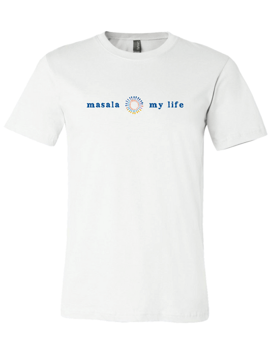 Masala My Life Logo Tee (White) - Masala My Life