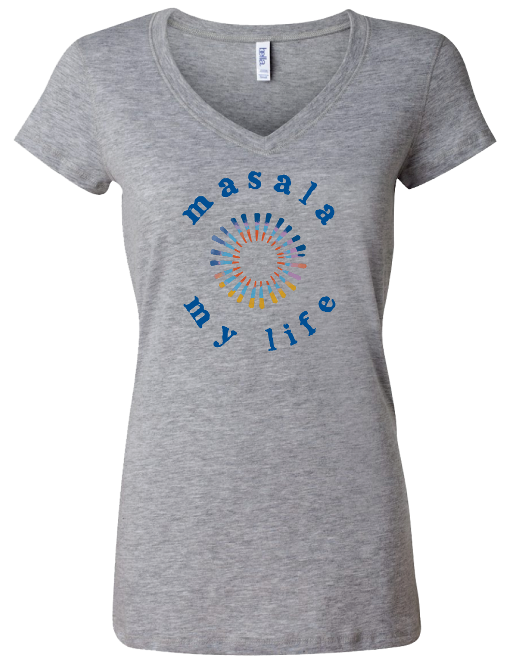 V-Neck Circle Logo Tee - Masala My Life